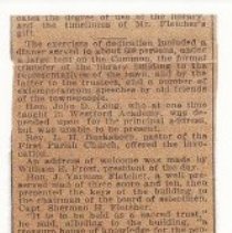 Boston Hearld article on dedication of the library page 2